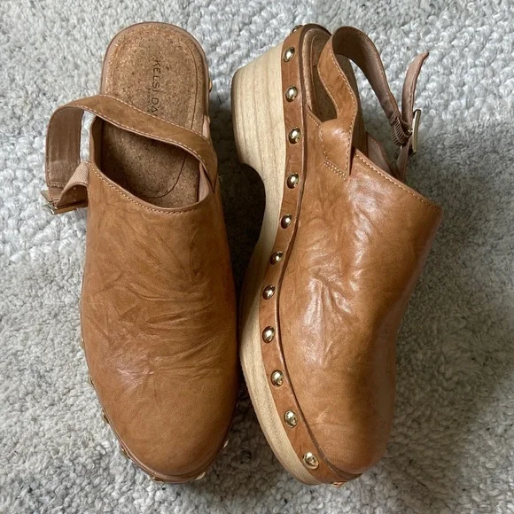 NOT FOR SALE Kelsi Dagger Warehouse Slingback Wooden Clog - Picture 4 of 11